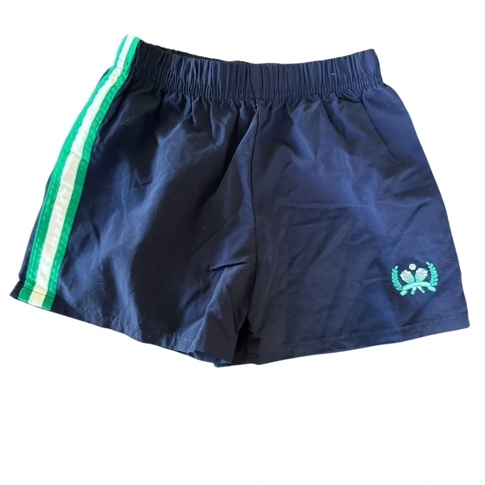 VTG Hartstrings Navy Blue Athletic Sporty Shorts Tennis Embroidered Boy Girl 4
